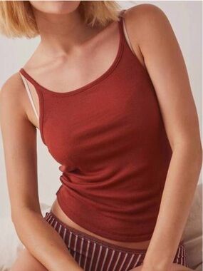 NWOT Free People Three Day Weekend Cinnamon Colored Tank Top